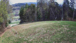 Prostřední část sjezdovky a snowpark