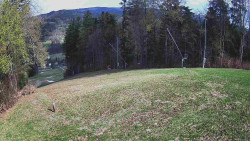 Prostřední část sjezdovky a snowpark