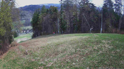 Prostřední část sjezdovky a snowpark