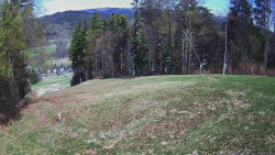 Prostřední část sjezdovky a snowpark