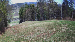 Prostřední část sjezdovky a snowpark