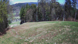 Prostřední část sjezdovky a snowpark