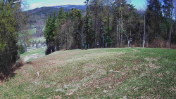 Prostřední část sjezdovky a snowpark