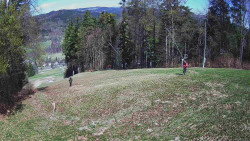 Prostřední část sjezdovky a snowpark