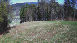 Prostřední část sjezdovky a snowpark