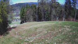 Prostřední část sjezdovky a snowpark