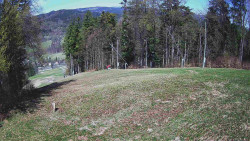 Prostřední část sjezdovky a snowpark