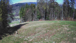 Prostřední část sjezdovky a snowpark