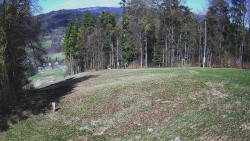 Prostřední část sjezdovky a snowpark