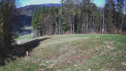 Prostřední část sjezdovky a snowpark