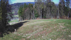 Prostřední část sjezdovky a snowpark