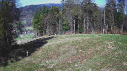 Prostřední část sjezdovky a snowpark