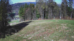 Prostřední část sjezdovky a snowpark