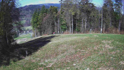 Prostřední část sjezdovky a snowpark