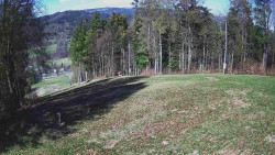 Prostřední část sjezdovky a snowpark