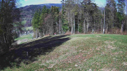 Prostřední část sjezdovky a snowpark