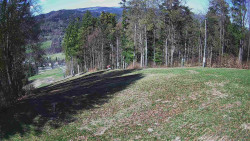 Prostřední část sjezdovky a snowpark
