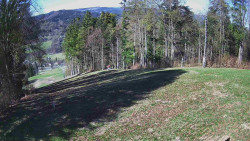 Prostřední část sjezdovky a snowpark