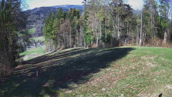Prostřední část sjezdovky a snowpark
