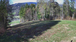 Prostřední část sjezdovky a snowpark