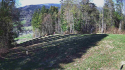 Prostřední část sjezdovky a snowpark
