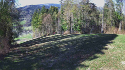 Prostřední část sjezdovky a snowpark