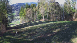 Prostřední část sjezdovky a snowpark