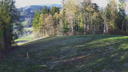 Prostřední část sjezdovky a snowpark