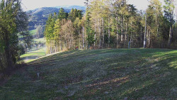 Prostřední část sjezdovky a snowpark