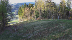 Prostřední část sjezdovky a snowpark