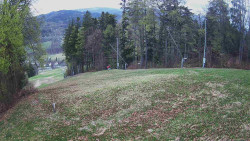 Prostřední část sjezdovky a snowpark