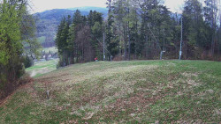 Prostřední část sjezdovky a snowpark