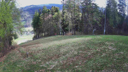 Prostřední část sjezdovky a snowpark