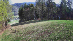 Prostřední část sjezdovky a snowpark