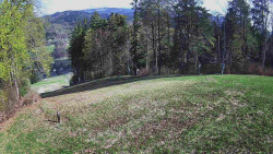 Prostřední část sjezdovky a snowpark