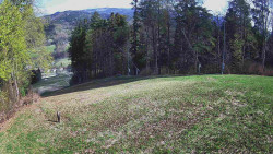 Prostřední část sjezdovky a snowpark