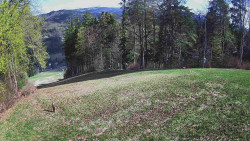 Prostřední část sjezdovky a snowpark