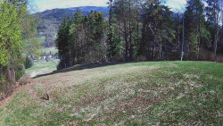 Prostřední část sjezdovky a snowpark