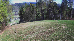 Prostřední část sjezdovky a snowpark