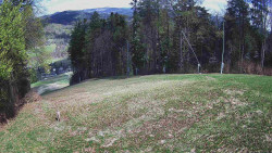 Prostřední část sjezdovky a snowpark