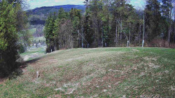 Prostřední část sjezdovky a snowpark
