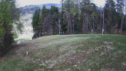 Prostřední část sjezdovky a snowpark