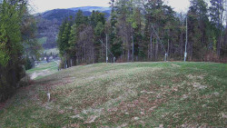 Prostřední část sjezdovky a snowpark