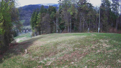 Prostřední část sjezdovky a snowpark