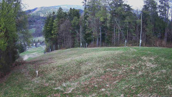 Prostřední část sjezdovky a snowpark
