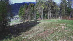 Prostřední část sjezdovky a snowpark