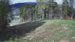 Prostřední část sjezdovky a snowpark