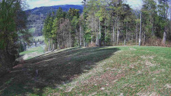 Prostřední část sjezdovky a snowpark