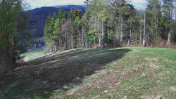 Prostřední část sjezdovky a snowpark