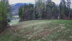 Prostřední část sjezdovky a snowpark